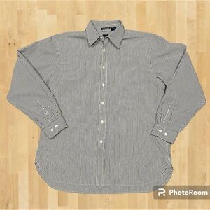 GAP Large Cotton Striped Long Sleeve Button Down Dress Shirt Work Casual